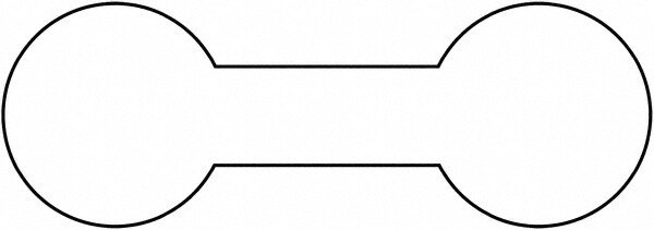 Blank Tag: 5/16'' High, White, Synthetic Paper